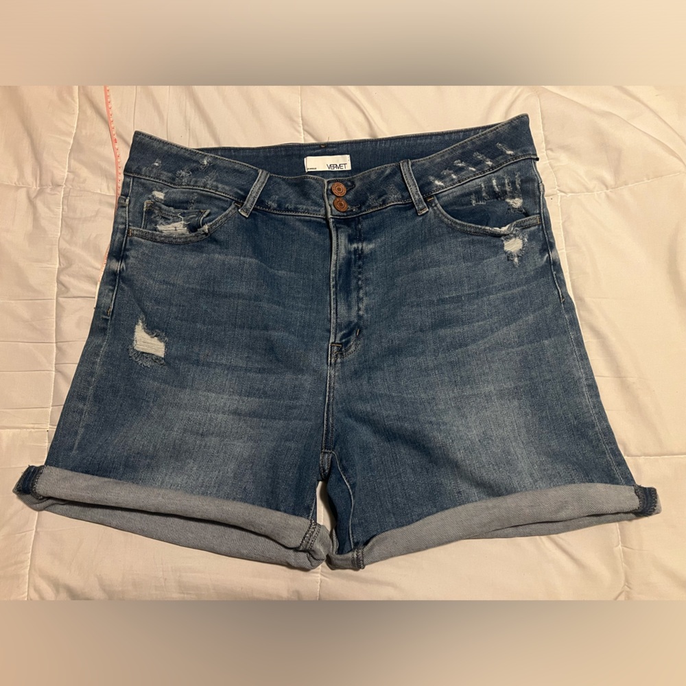 VERVET BY FLYING MONKEY Blue Jean Shorts Relaxed Fit